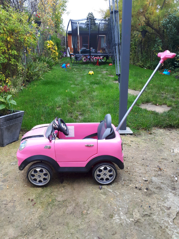 push along mini cooper pink